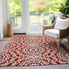 Piper Looms Chantille Circles ACN619 Red Area Rug