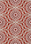 Piper Looms Chantille Circles ACN619 Red Area Rug