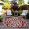 Piper Looms Chantille Circles ACN619 Red Area Rug