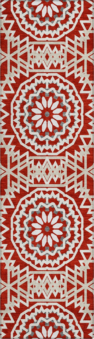 Piper Looms Chantille Circles ACN619 Red Area Rug