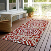 Piper Looms Chantille Circles ACN619 Red Area Rug