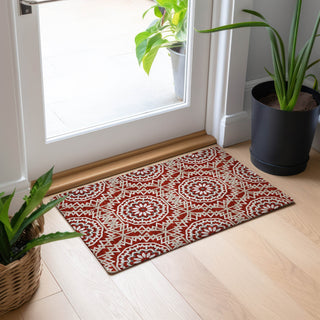 Piper Looms Chantille Circles ACN619 Red Area Rug