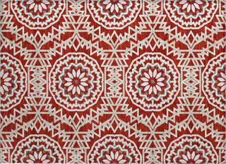 Piper Looms Chantille Circles ACN619 Red Area Rug