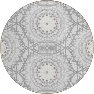 Piper Looms Chantille Circles ACN619 Silver Area Rug