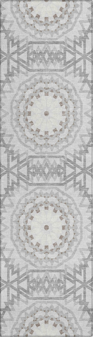 Piper Looms Chantille Circles ACN619 Silver Area Rug