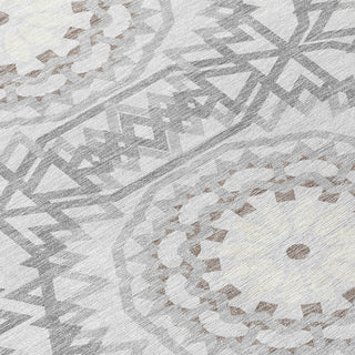 Piper Looms Chantille Circles ACN619 Silver Area Rug