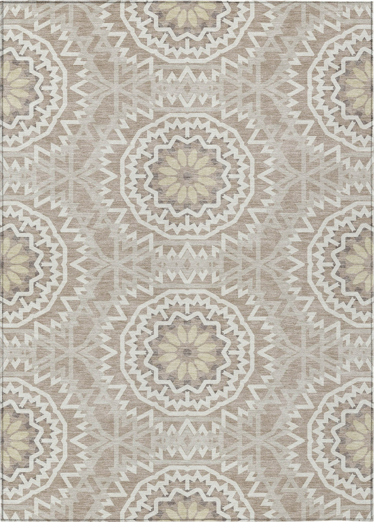 Piper Looms Chantille Circles ACN619 Taupe Area Rug