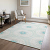 Piper Looms Chantille Circles ACN619 Teal Area Rug Lifestyle Image Feature
