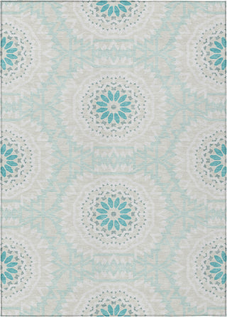 Piper Looms Chantille Circles ACN619 Teal Area Rug