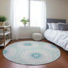 Piper Looms Chantille Circles ACN619 Teal Area Rug