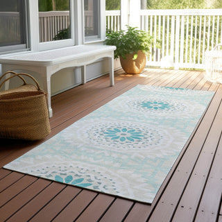 Piper Looms Chantille Circles ACN619 Teal Area Rug