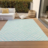 Piper Looms Chantille Squares ACN620 Aqua Area Rug