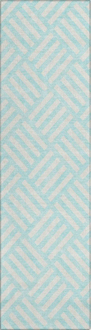 Piper Looms Chantille Squares ACN620 Aqua Area Rug