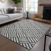 Piper Looms Chantille Squares ACN620 Black Area Rug