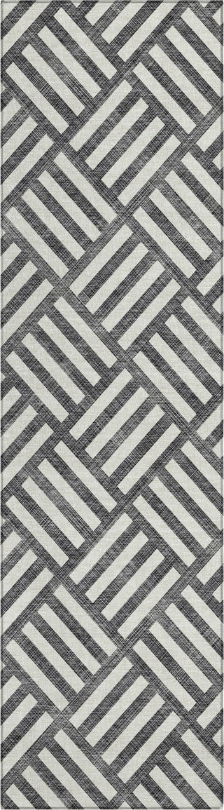 Piper Looms Chantille Squares ACN620 Black Area Rug