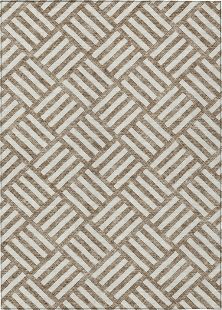 Piper Looms Chantille Squares ACN620 Brown Area Rug