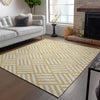 Piper Looms Chantille Squares ACN620 Gold Area Rug