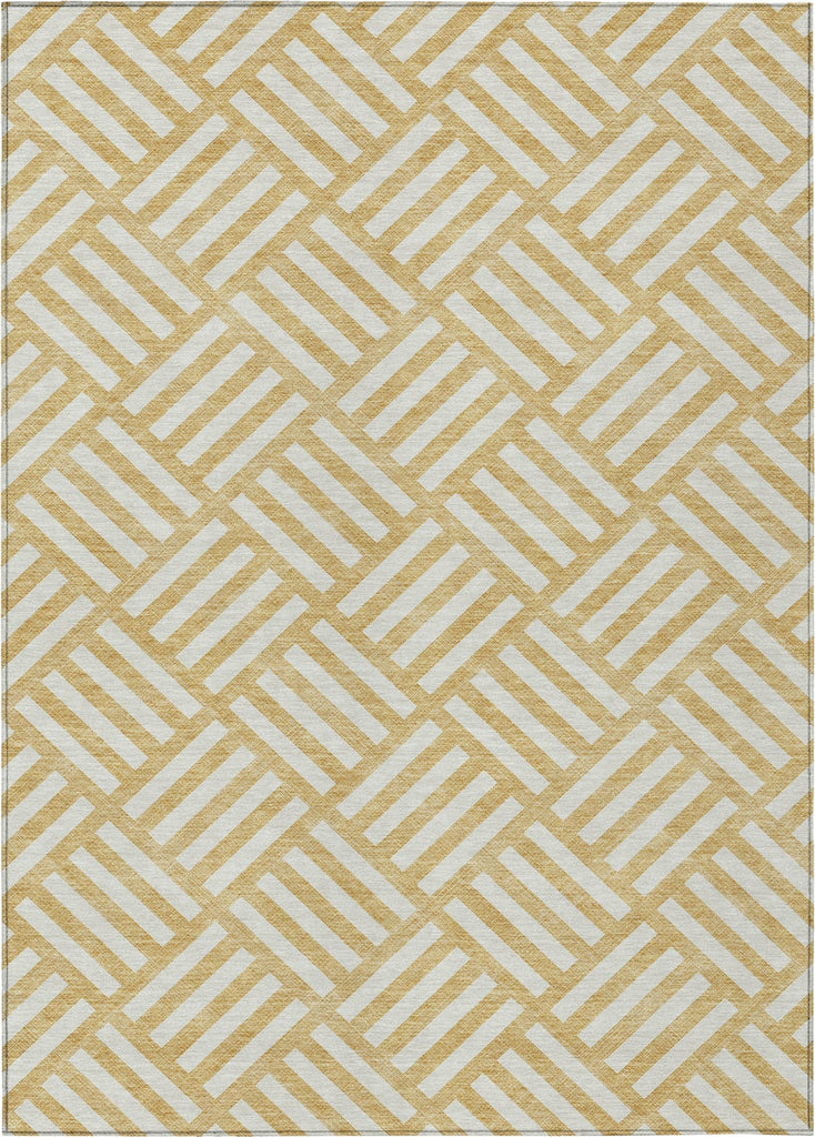 Piper Looms Chantille Squares ACN620 Gold Area Rug