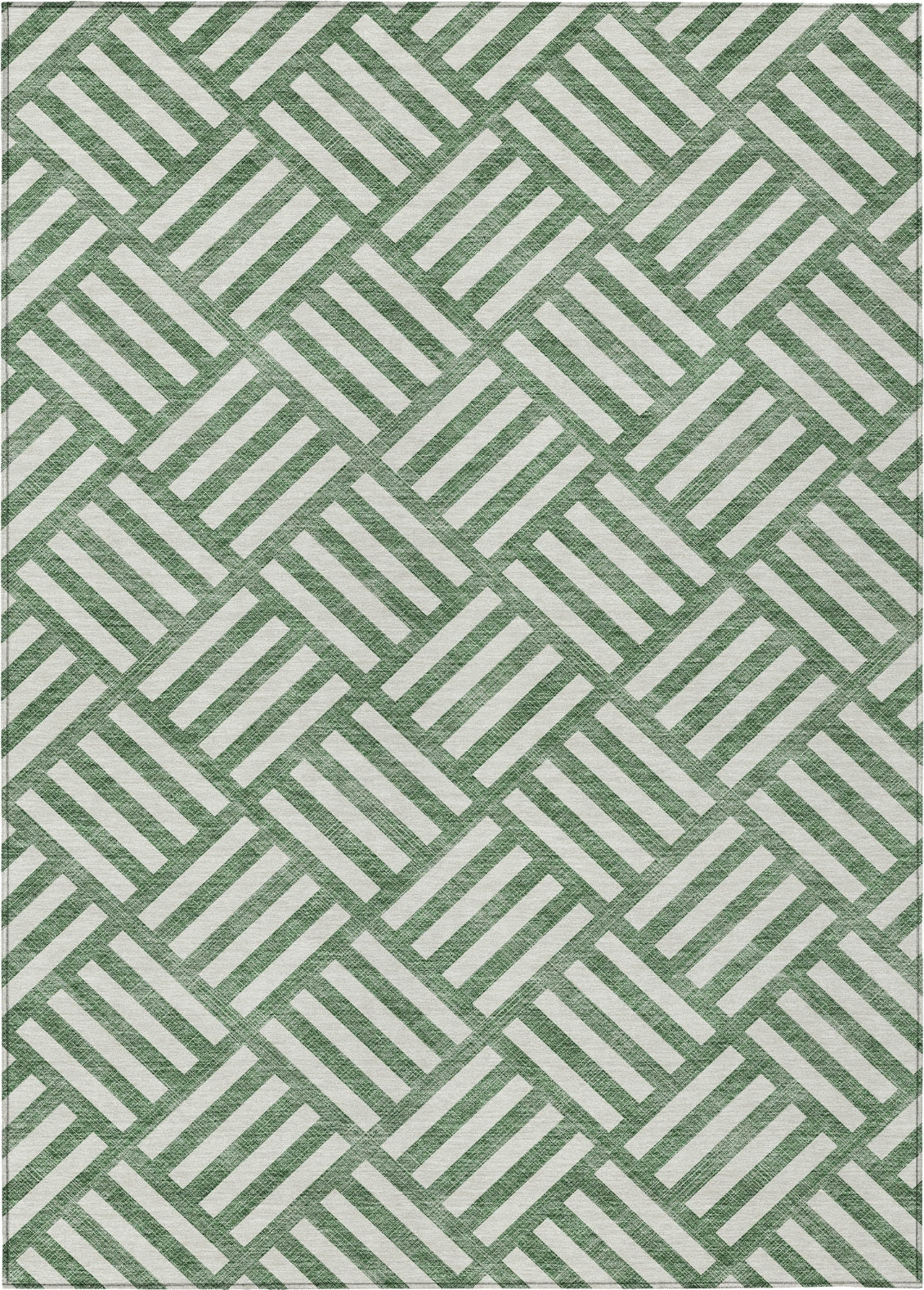 Piper Looms Chantille Squares ACN620 Green Area Rug