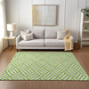 Piper Looms Chantille Squares ACN620 Lime Area Rug Lifestyle Image Feature