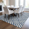 Piper Looms Chantille Squares ACN620 Navy Area Rug Lifestyle Image Feature