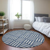 Piper Looms Chantille Squares ACN620 Navy Area Rug