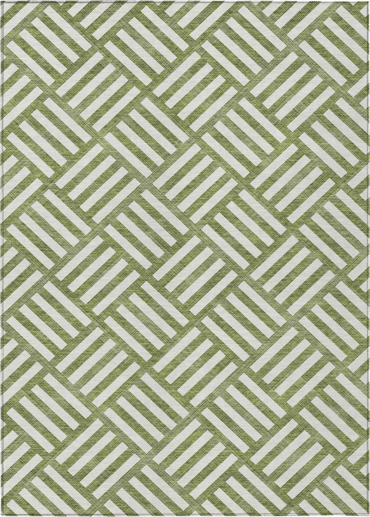 Piper Looms Chantille Squares ACN620 Olive Area Rug