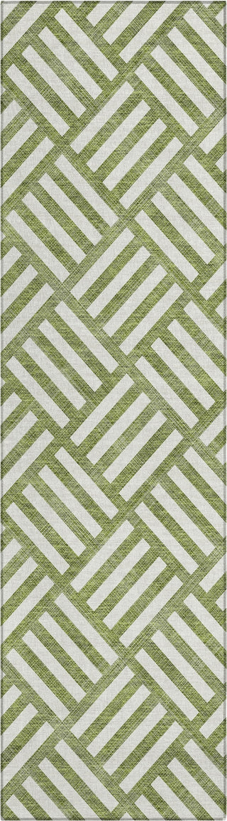 Piper Looms Chantille Squares ACN620 Olive Area Rug