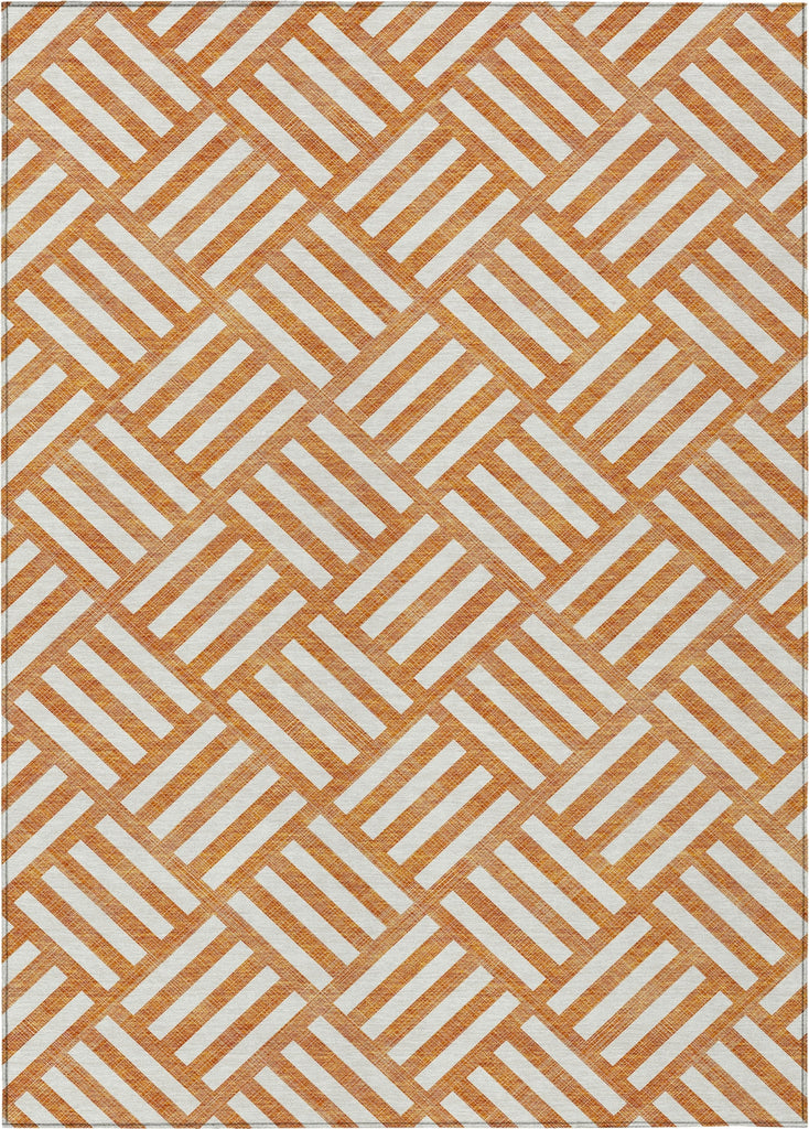 Piper Looms Chantille Squares ACN620 Orange Area Rug