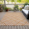 Piper Looms Chantille Squares ACN620 Orange Area Rug