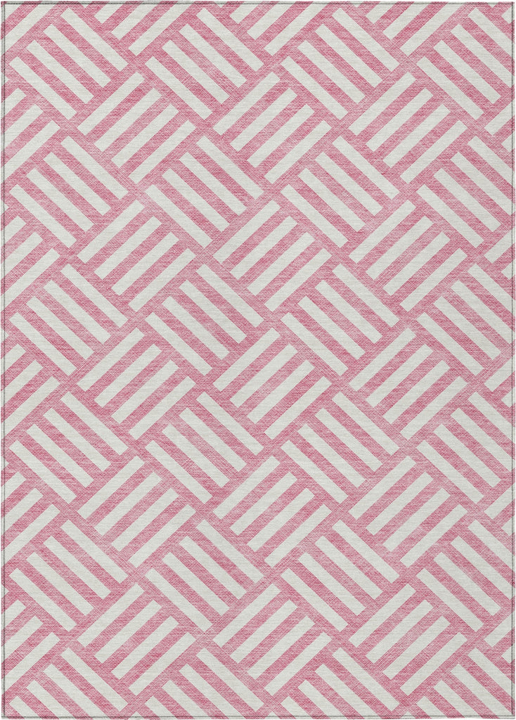 Piper Looms Chantille Squares ACN620 Pink Area Rug