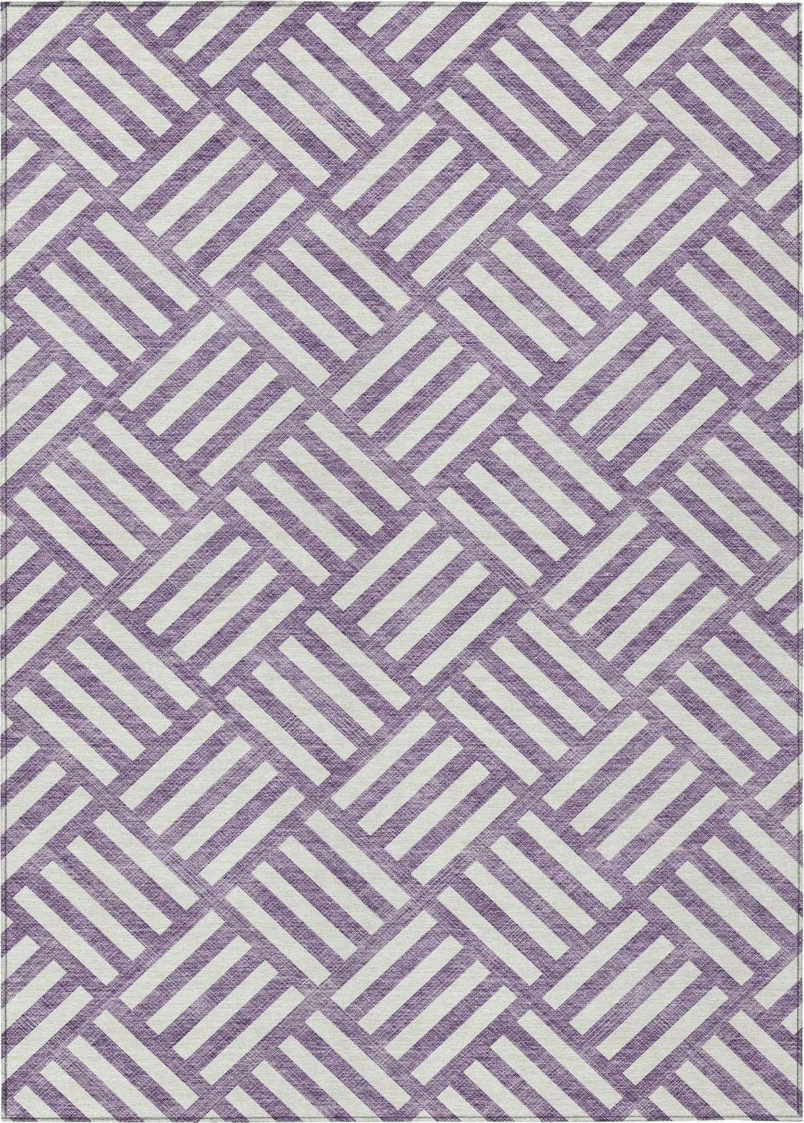 Piper Looms Chantille Squares ACN620 Purple Area Rug