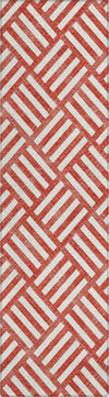 Piper Looms Chantille Squares ACN620 Red Area Rug