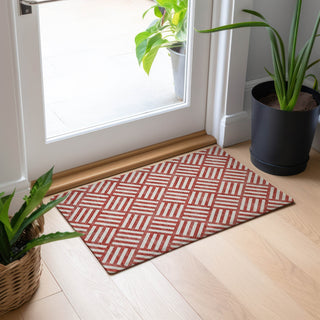 Piper Looms Chantille Squares ACN620 Red Area Rug