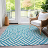 Piper Looms Chantille Squares ACN620 Teal Area Rug