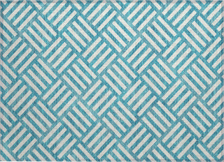 Piper Looms Chantille Squares ACN620 Teal Area Rug