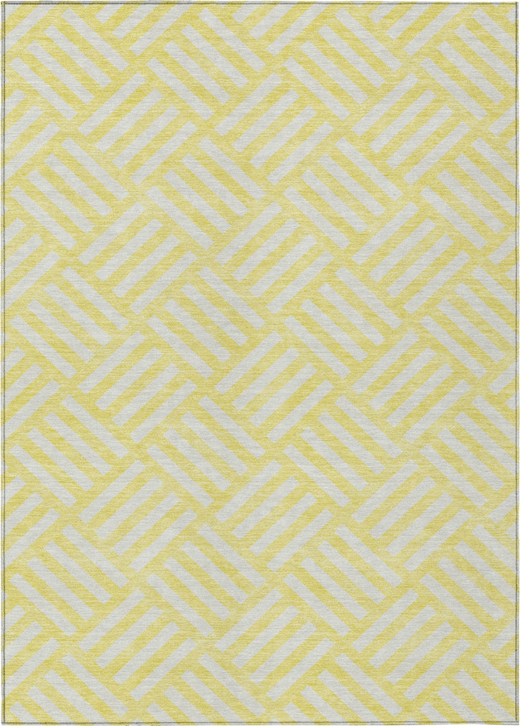 Piper Looms Chantille Squares ACN620 Yellow Area Rug