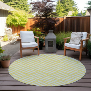 Piper Looms Chantille Squares ACN620 Yellow Area Rug