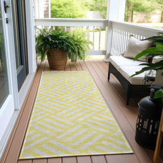 Piper Looms Chantille Squares ACN620 Yellow Area Rug