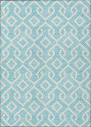 Piper Looms Chantille Geometric ACN621 Aqua Area Rug