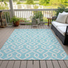 Piper Looms Chantille Geometric ACN621 Aqua Area Rug