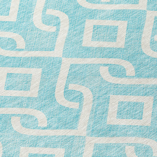 Piper Looms Chantille Geometric ACN621 Aqua Area Rug