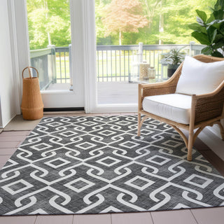 Piper Looms Chantille Geometric ACN621 Black Area Rug