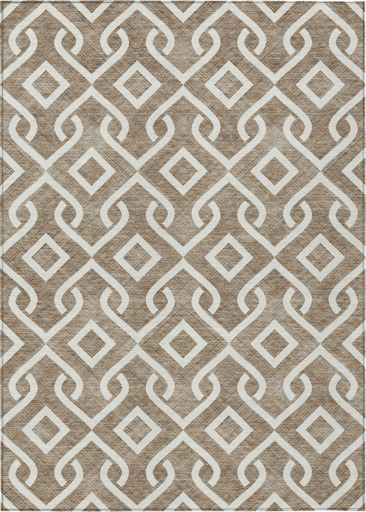 Piper Looms Chantille Geometric ACN621 Brown Area Rug