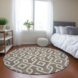 Piper Looms Chantille Geometric ACN621 Brown Area Rug