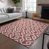 Piper Looms Chantille Geometric ACN621 Burgundy Area Rug