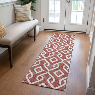 Piper Looms Chantille Geometric ACN621 Burgundy Area Rug