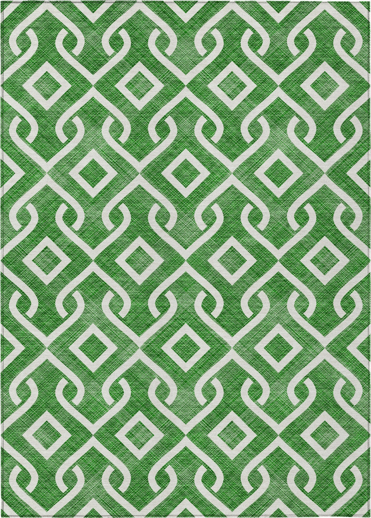 Piper Looms Chantille Geometric ACN621 Emerald Area Rug