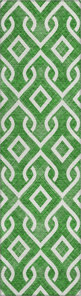 Piper Looms Chantille Geometric ACN621 Emerald Area Rug