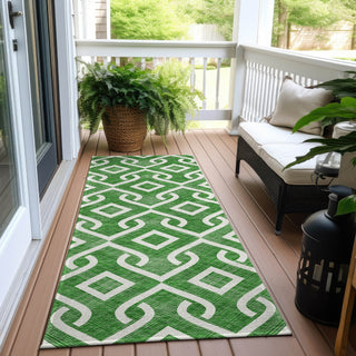 Piper Looms Chantille Geometric ACN621 Emerald Area Rug